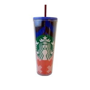 STARBUCKS 2021 Back To School Multicolor‎ 24 Oz. Cold Cup Tumbler NWT